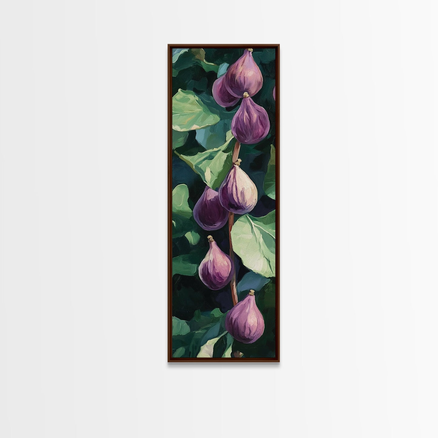 Canvas Print Figs and Leaves Painting Rustic Kitchen Art Farmhouse Decor Botanical Prints Food Review Wall Art