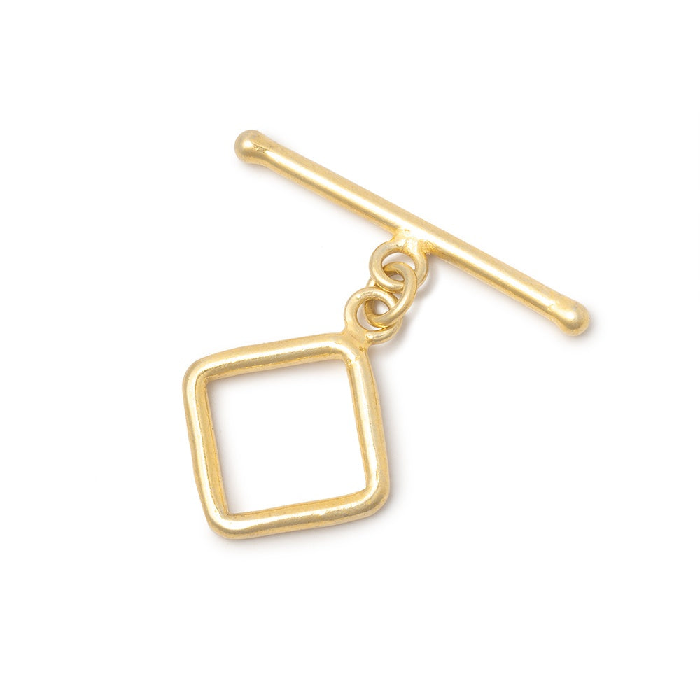 14mm Vermeil Toggle Plain Diamond Design 1 piece