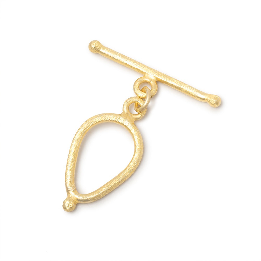 21x13 Vermeil Brushed Pear Toggle 1 piece