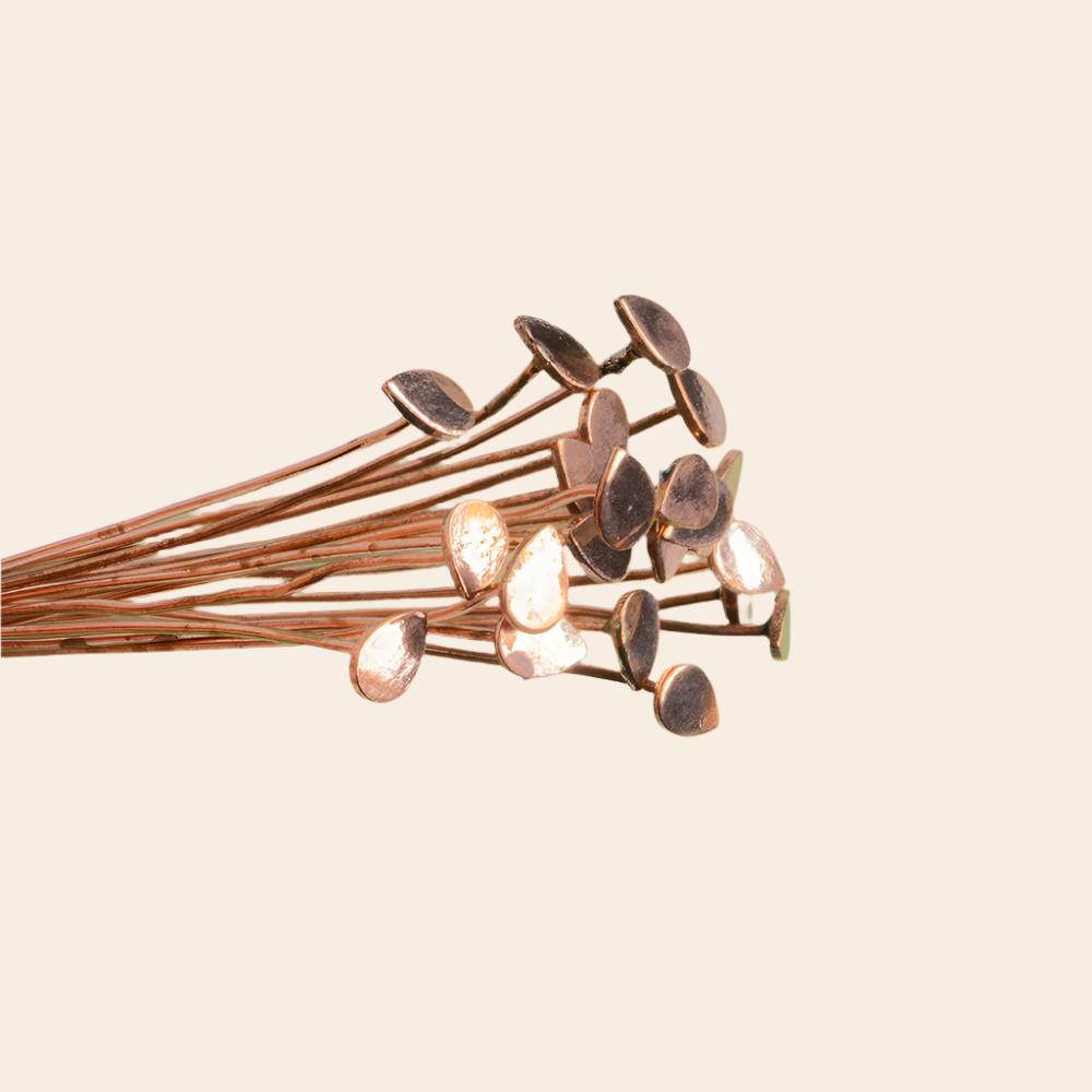 5x3mm 3 inch length Copper Headpin 26 gauge, Plain Pear Head, 22 pieces per bag