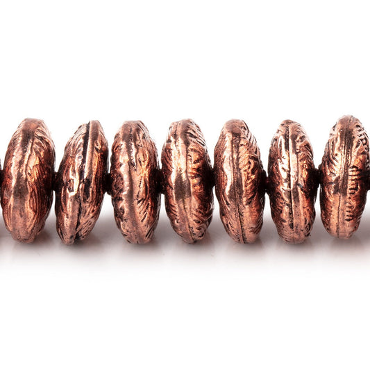 10mm Antiqued Copper Disc Beads 8 inch 48 pieces
