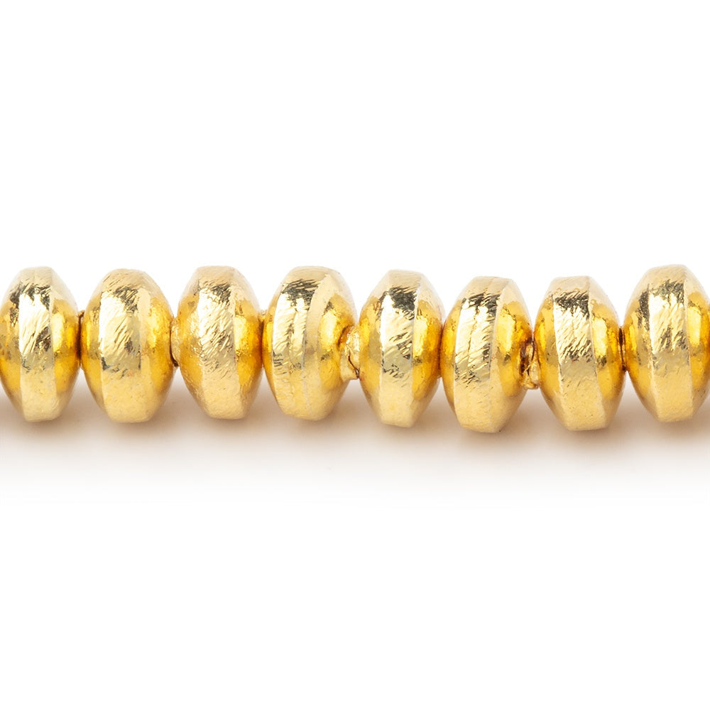 6mm 22kt Gold Plated Copper Disc Beads 8 inch 71 pieces