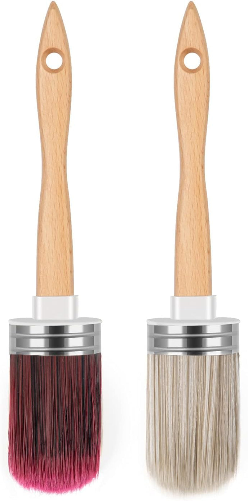 Professional Chalk and Milk Painting and Wax Brush for Furniture,Diy Painting Soft round Brush,Stencils Brush,Large Oval Brush,Easy Cleaning
