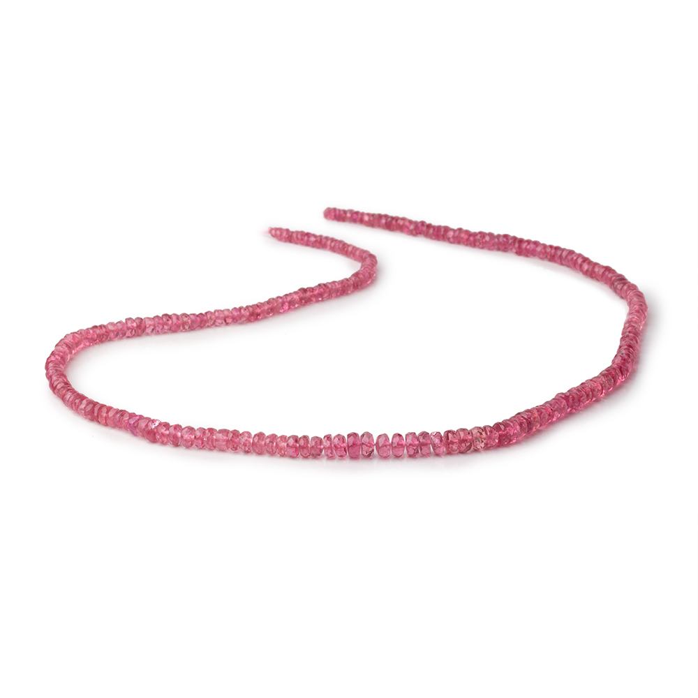 2.5-4.5mm Pink Tourmaline Faceted Rondelle Beads 16 inch 187 pieces AA