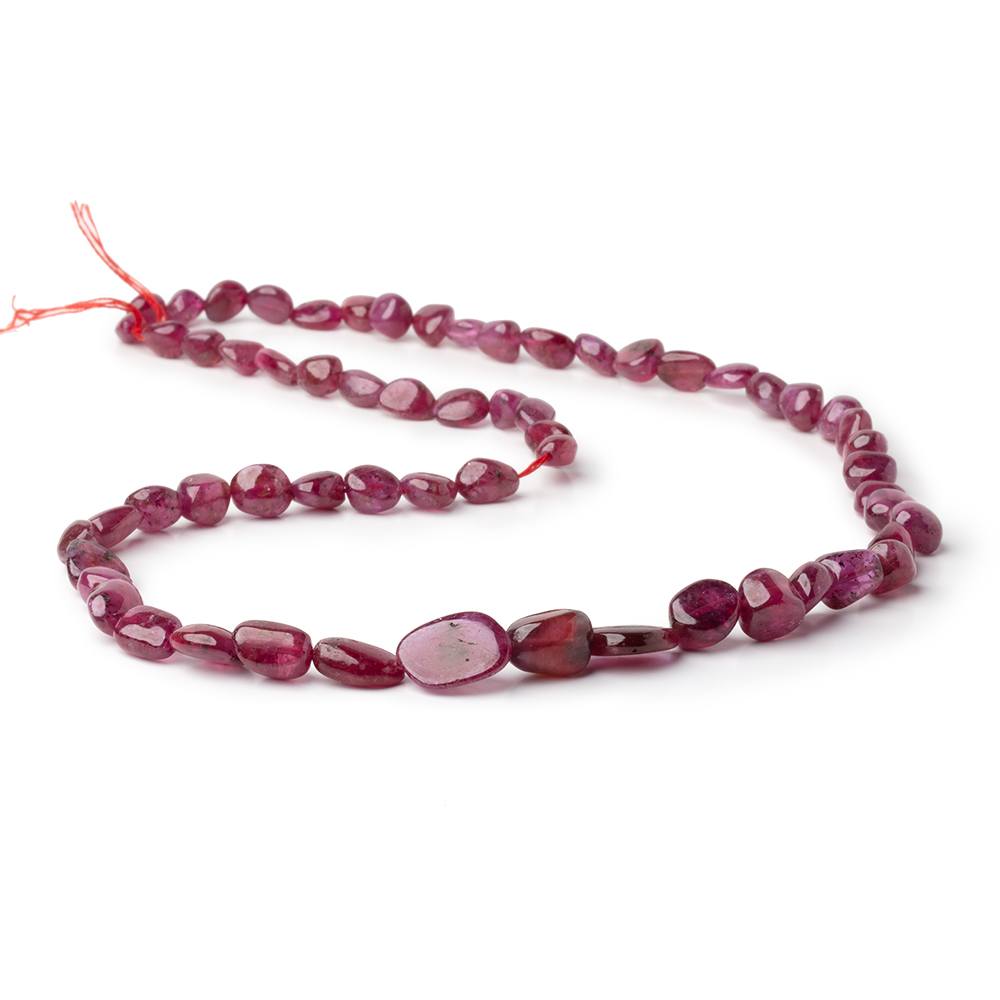 7x5-14x11mm Ruby Plain Nugget Beads 19 inch 62 pieces