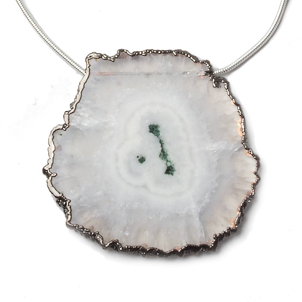 40x40-42x42mm Black Gold Leafed Solar Quartz Slices AAA Grade 4 pieces