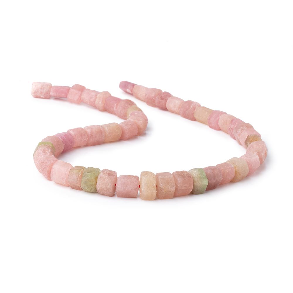 7x9-8x11mm Matte Tourmaline Natural Crystals 16 inch 47 Beads