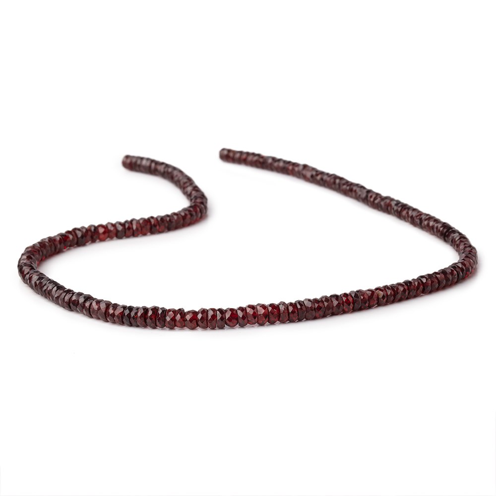 4.5-5.5mm Mozambique Garnet Faceted Heishi Beads 16 inch 175 pieces