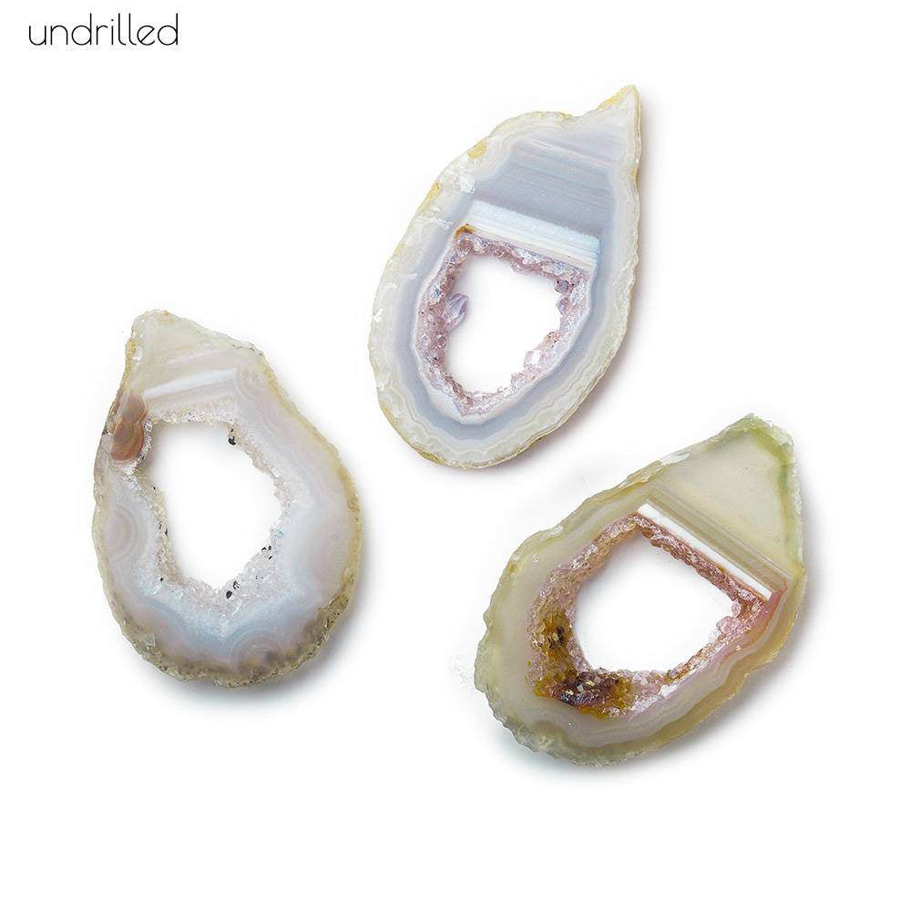 34x24mm Banded Occo Agate Slice Bead 1 piece