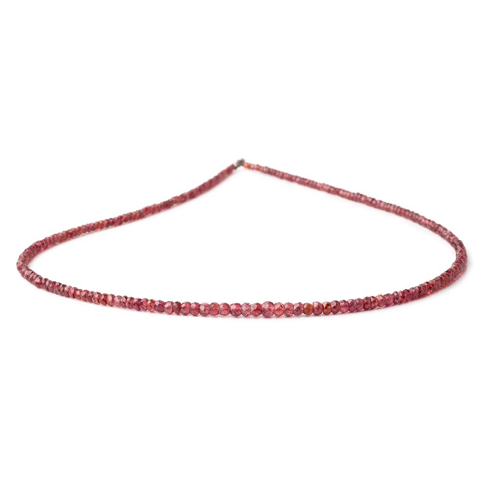 2-4mm Red Spinel Faceted Rondelle Beads 16 inch 225 pieces