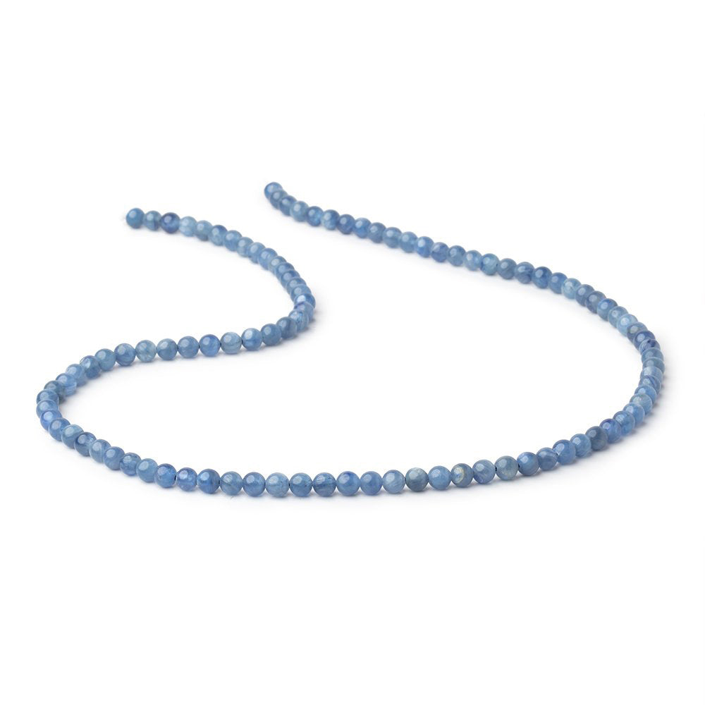 4mm Blue Kyanite Plain Round Beads 16 inch 100 pieces