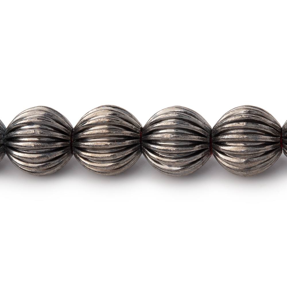 9mm Corrugated Round Beads