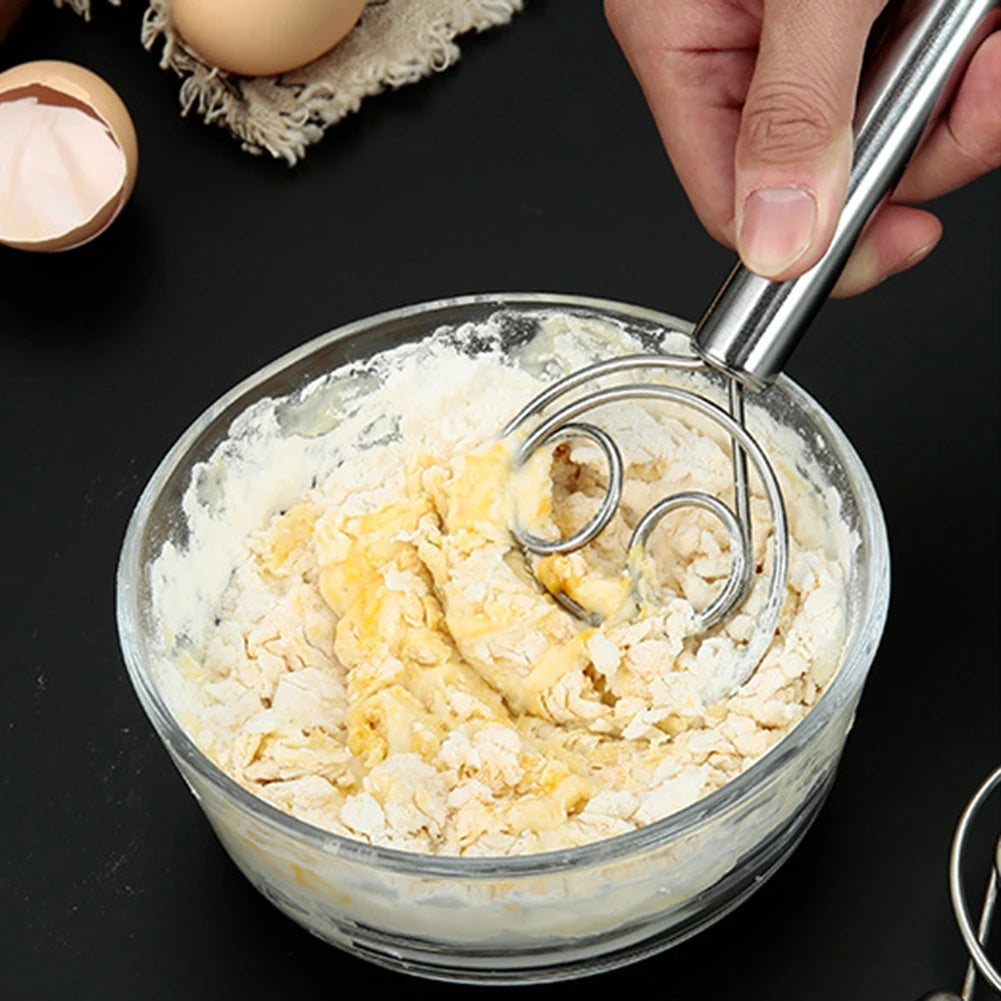 Dough Whisk Bread Mixer Stainless Steel Cake Pastry Flours Dough Blenders with Hanging Hole Kitchen Baking Blender Tools