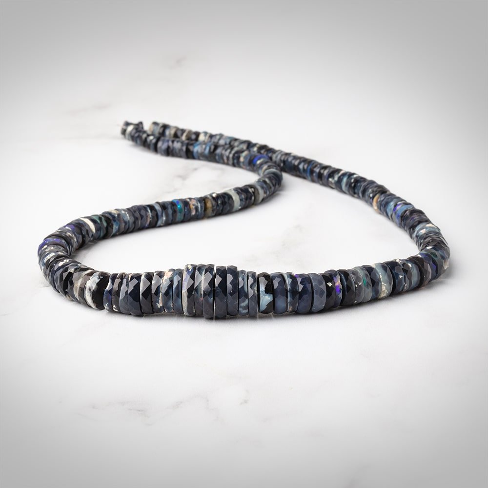 4.5-12.5mm Australian Opal Faceted Heishi Beads 16 inch 212 pieces AAA