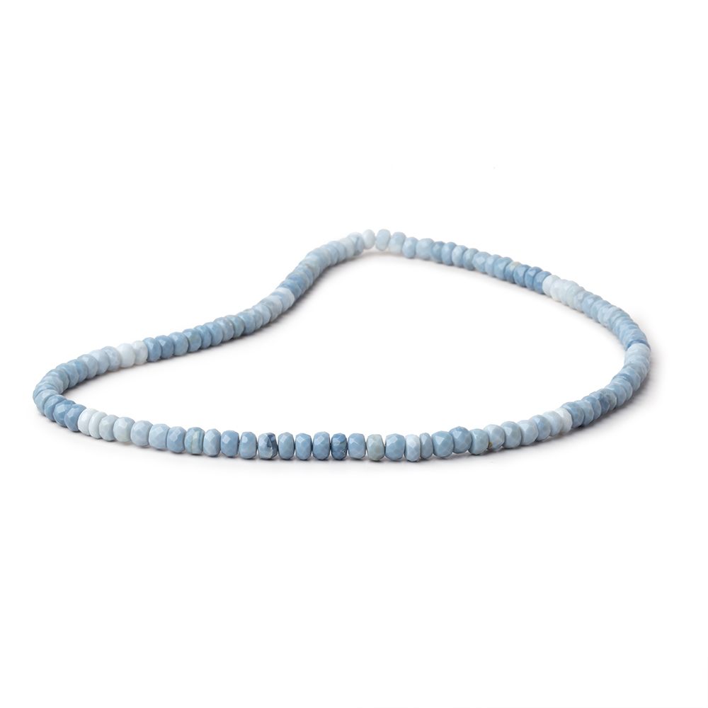 4.5-5.5mm Owyhee Blue Opal Faceted Rondelle Beads 16 inch 124 pieces