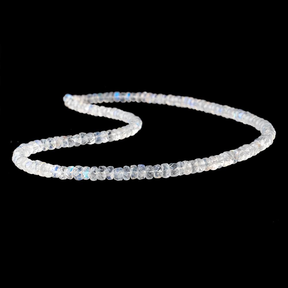 4.5-5.5mm Rainbow Moonstone Faceted Rondelle Beads 16 inch 142 pieces