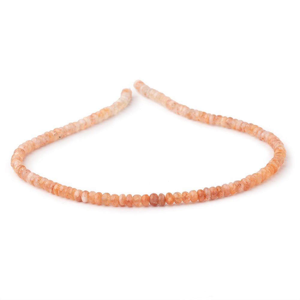 4.5-5mm Sunstone Plain Rondelle Beads 14 inch 112 pieces