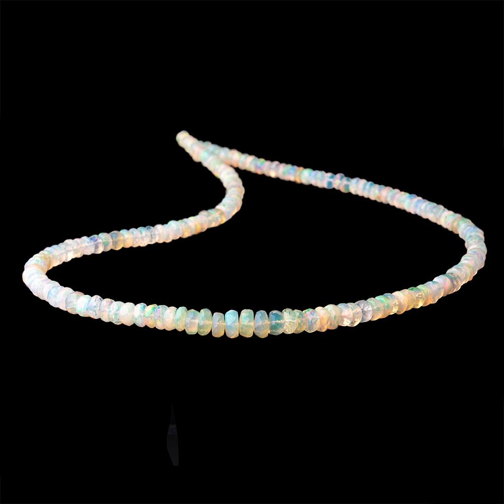 4.5-6.5mm Ethiopian Opal Faceted Rondelles 18 inch 169 Beads AAA