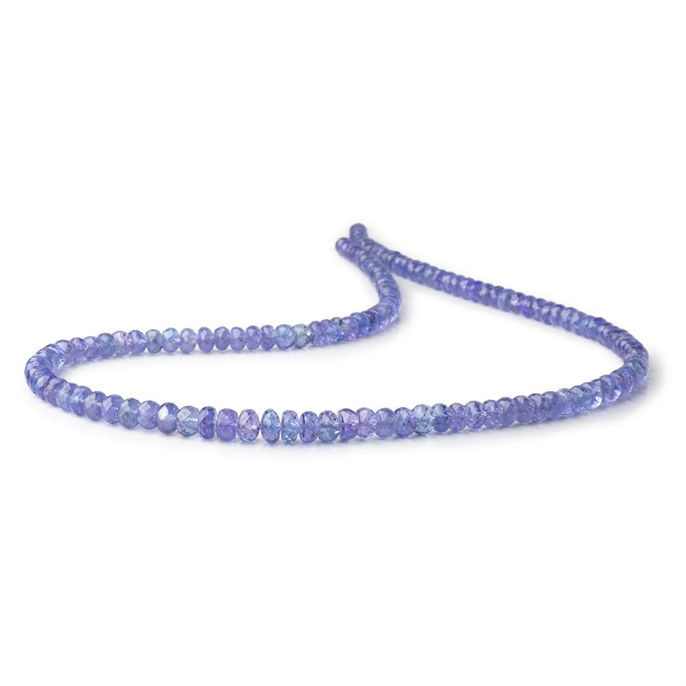 4.5-6.5mm Tanzanite Faceted Rondelle Beads 18 inch 130 pieces AAA