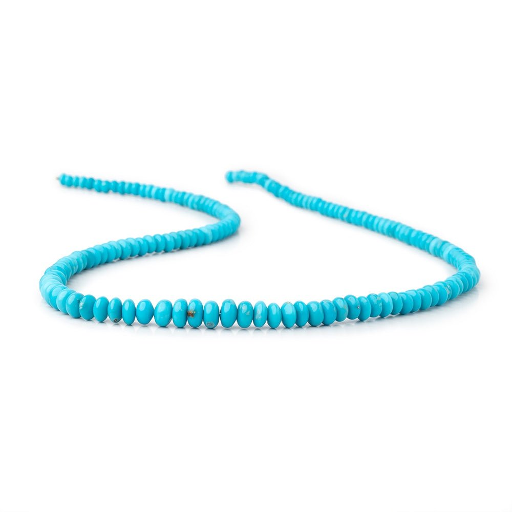 4.5-8mm Sleeping Beauty Turquoise Plain Rondelle Beads 16 inch 163 pieces AA