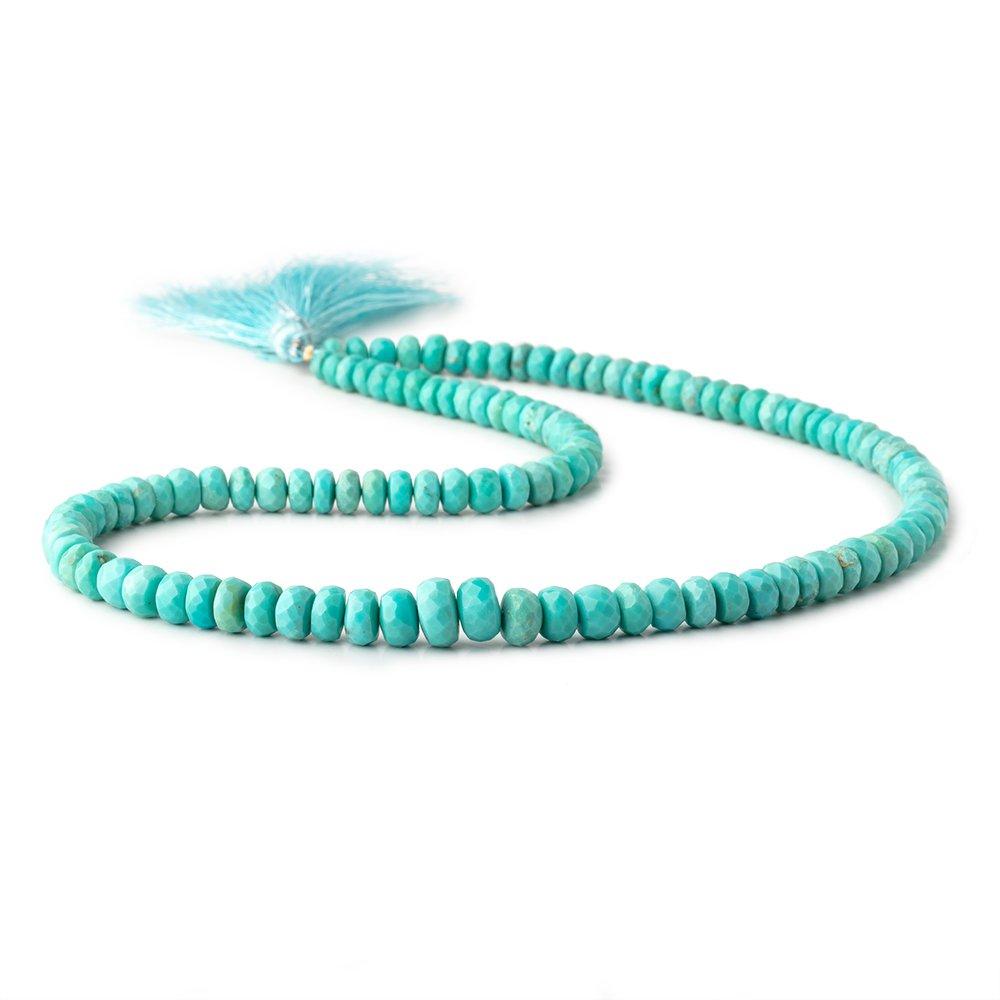 4-7mm Turquoise Faceted Rondelle Beads 15 inch 116 pieces A