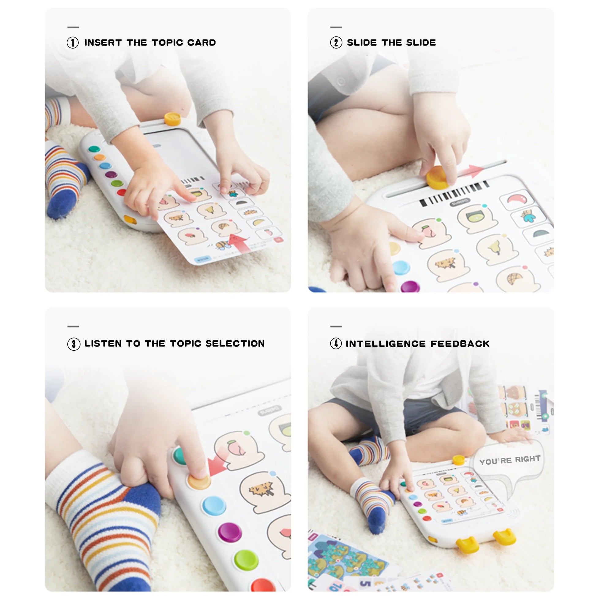 Talking Flash Cards Learning Toys for Children, Interactive Preschool Toys