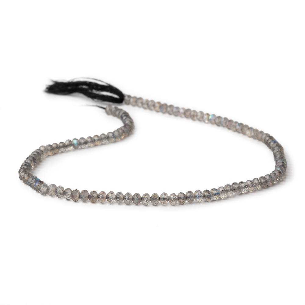 4.5mm Labradorite Micro Faceted Rondelle Beads 12.5 inch 102 pieces AA