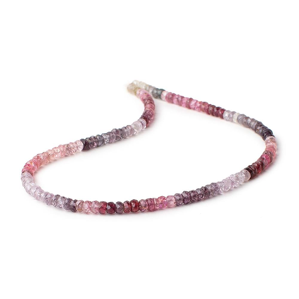 4.5mm Multi Color Spinel Faceted Rondelles 13 inch 124 beads AA