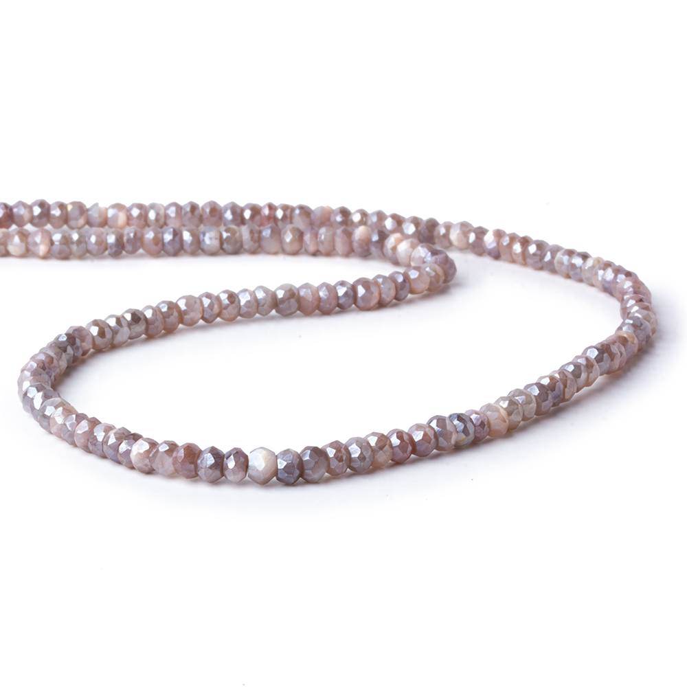 3.5-4mm Mystic Multi Moonstone faceted rondelles 16 inch 140 beadsAA
