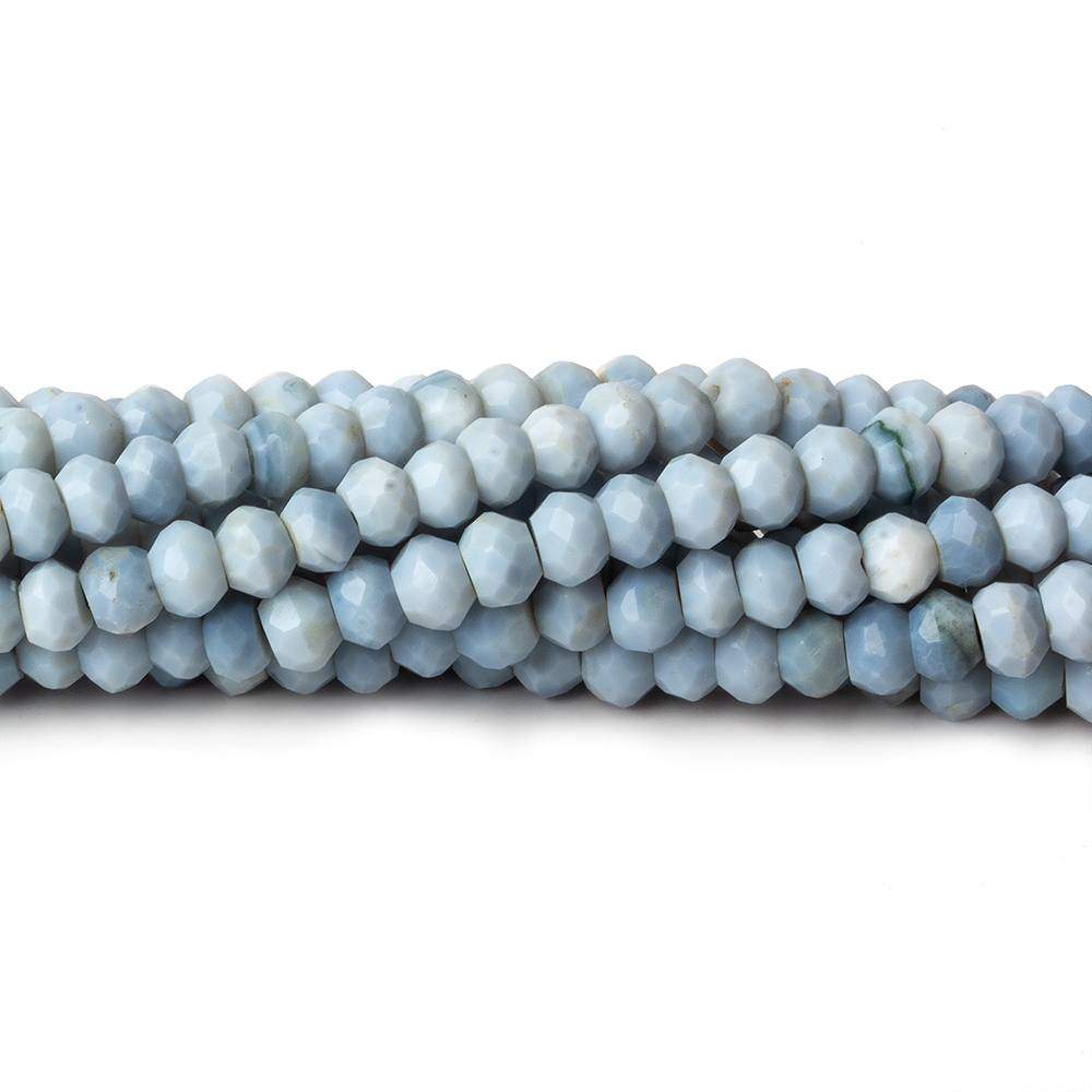 4.5mm Owyhee Blue Opal faceted rondelles 100 beads 13 inch