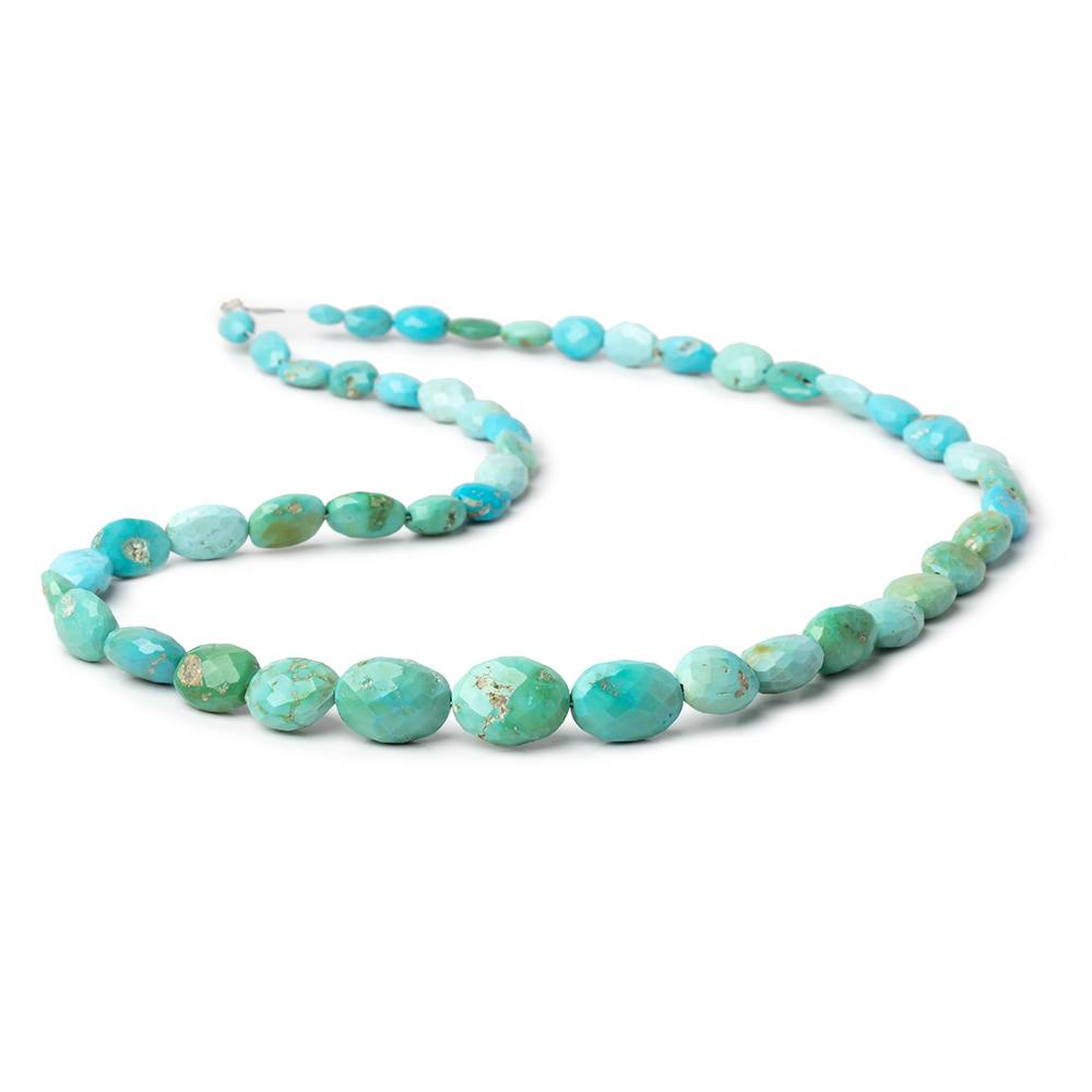 4.5x4-12.5x9.5mm Sleeping Beauty Turquoise Faceted Nuggets 17 inch 46 Beads