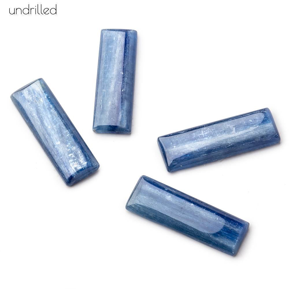 30x10mm Kyanite Plain Rectangle Cabochon Focal Beads - Undrilled