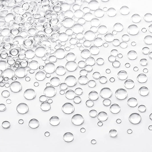 350Pcs Clear Dewdrop Holographic Water Droplets Embellishments Card Making Supplies Resin Dewdrop Beads Waterdrop for DIY Crafts