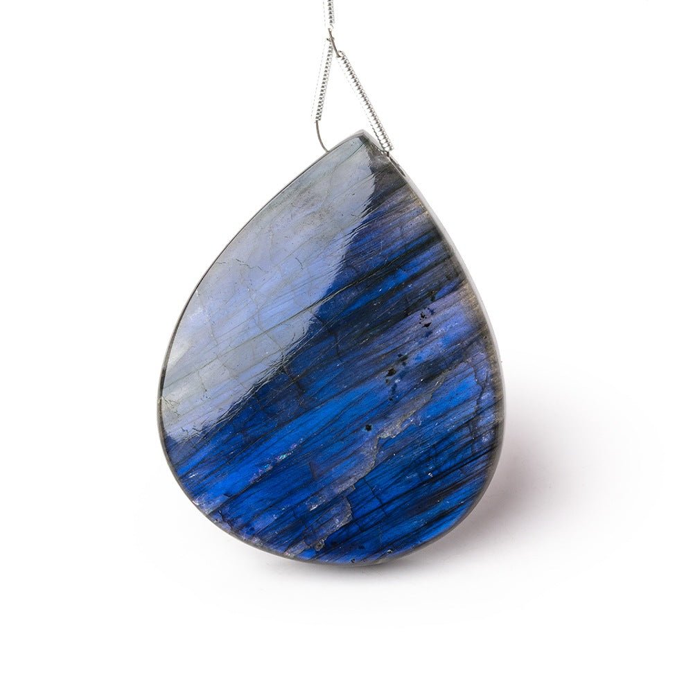 46x37x7mm Labradorite Plain Pear Pendant 1 AAA Focal