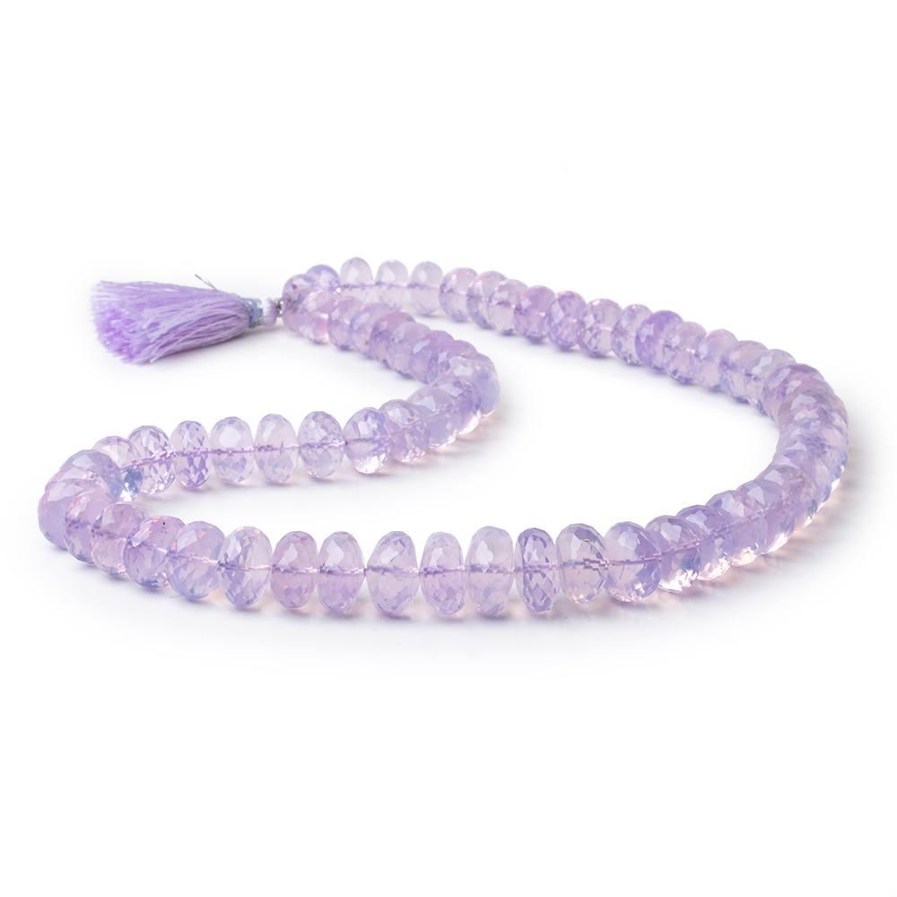 7-13mm Lavender Quartz Faceted Rondelle Beads 16 inch 65 pieces AAA