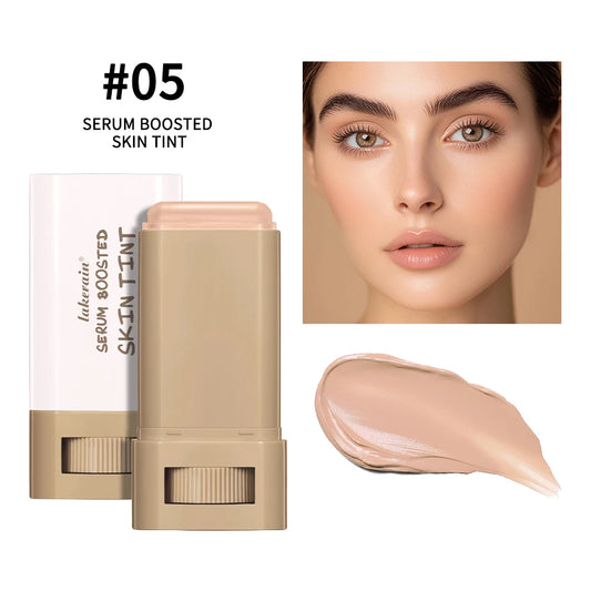 Foundation Tint Stick Balm Serum Boosted Skin Tint Moisturizing Silky Texture Foundation Stick Plumper Travel 6 Colors Stick Ma