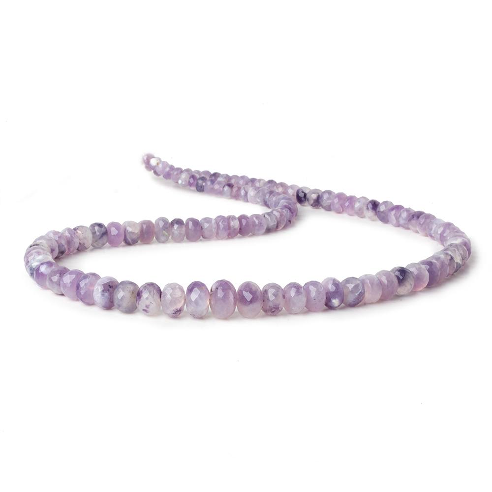 4mm - 9mm Morado Purple Opal faceted rondelles 18 inch 103 beads
