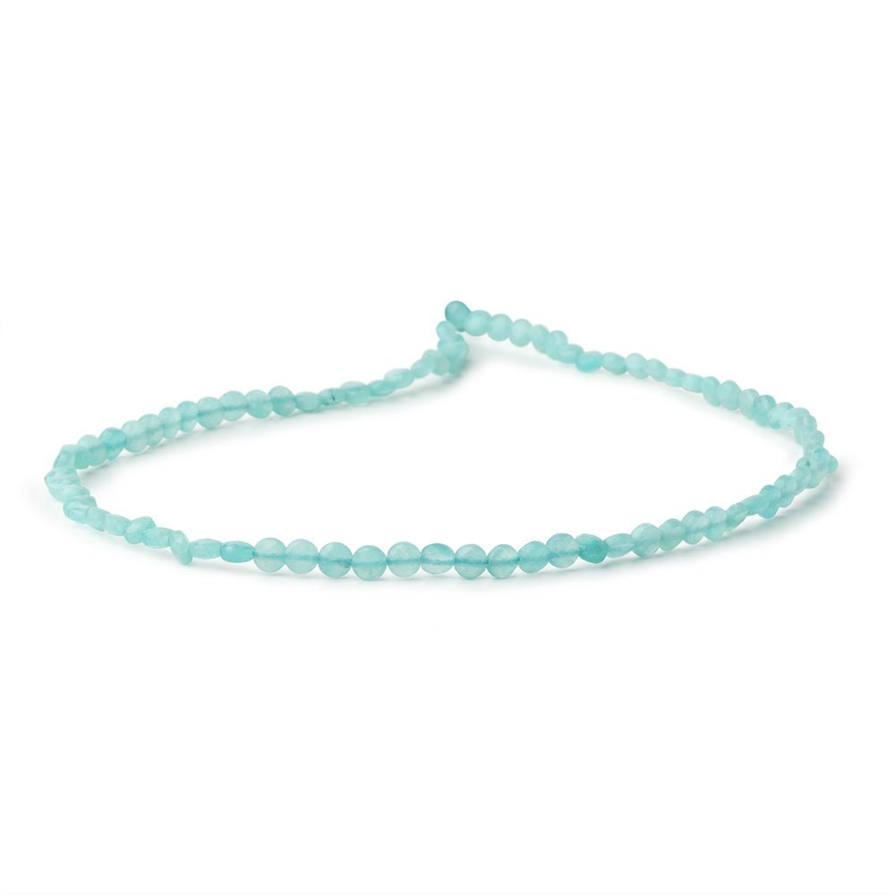 4mm Amazonite Checkerboard Faceted Calibrated Coins 12.25 inch 82 Beads