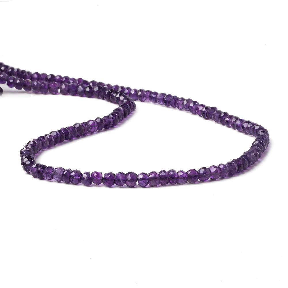 4mm Amethyst Faceted Rondelle Beads 13 inch 100 pieces