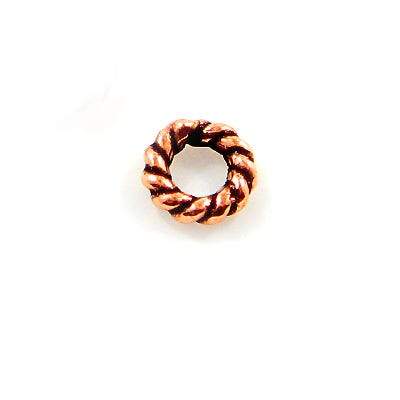 4mm Copper Twisted Jumpring 50 pcs
