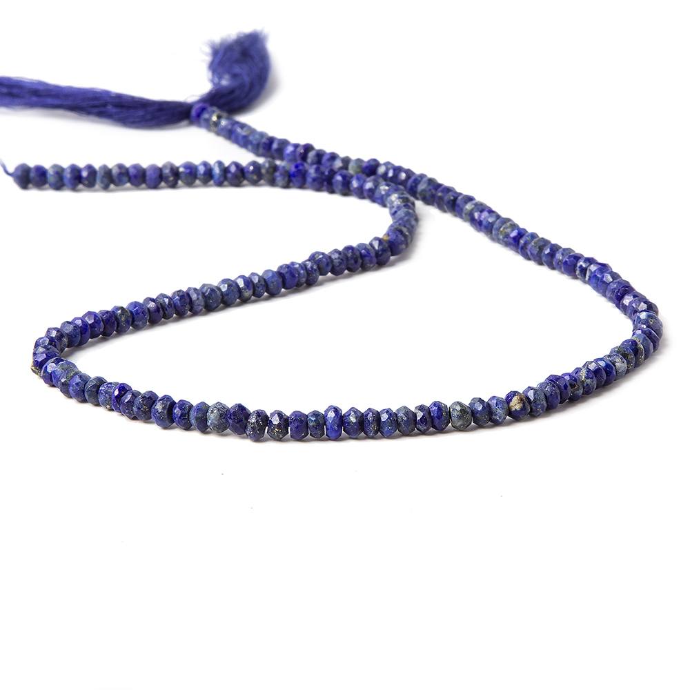 4mm Lapis Lazuli Faceted Rondelle Beads 13 inch 118 pieces