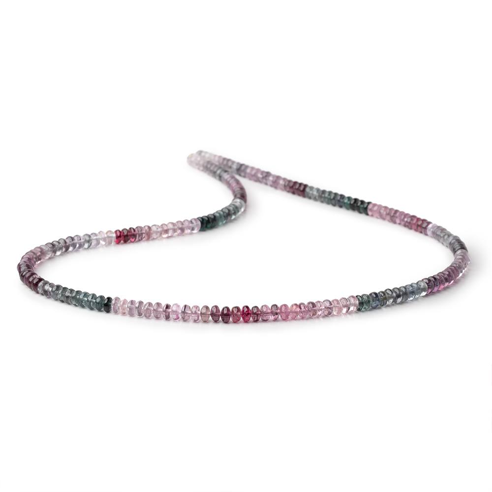 4mm Multi Color Spinel Plain Rondelle Beads 18 inch 175 pieces AAA