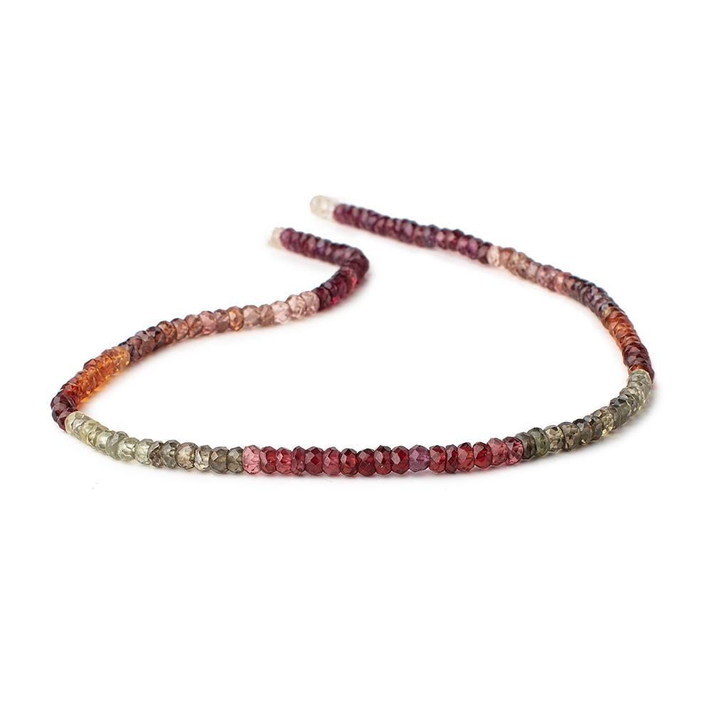 4mm Multi Gemstone Faceted Rondelle Beads 13.5 inch 130 pieces