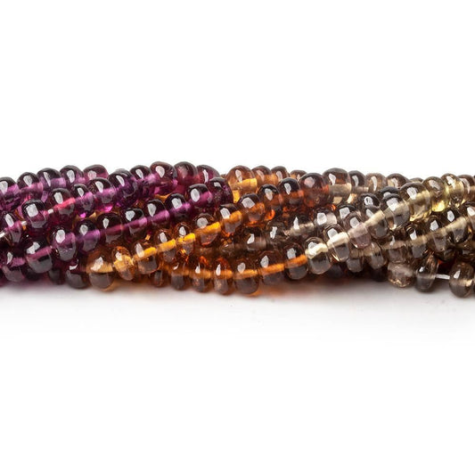 4mm Multi-gemstone Plain Rondelle Beads 13.75 inch 150 pcs