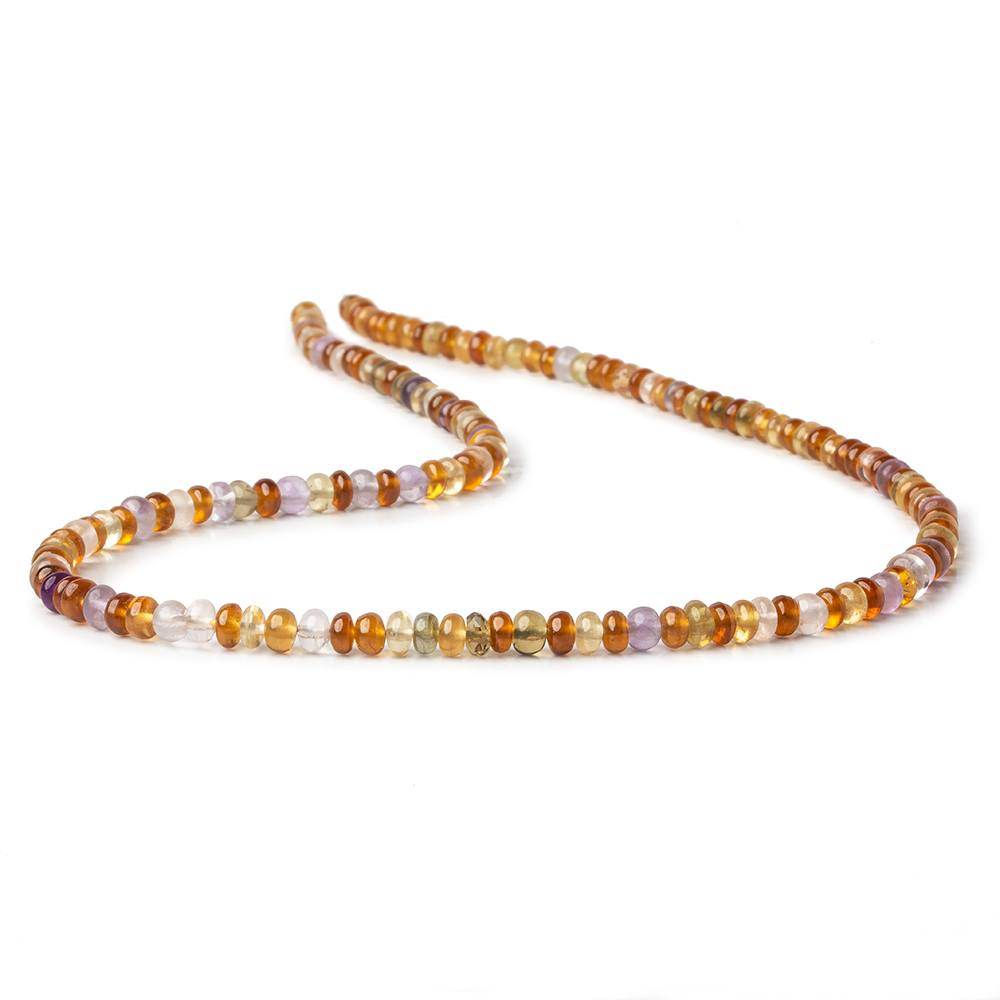 4mm Multi Quartz Plain Rondelle Beads 16 inch 151 beads