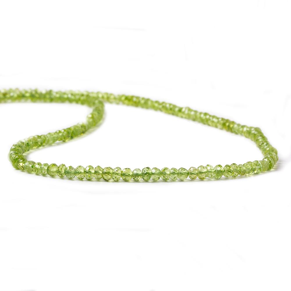 4mm Peridot Faceted Rondelle 14 inch 150 pieces