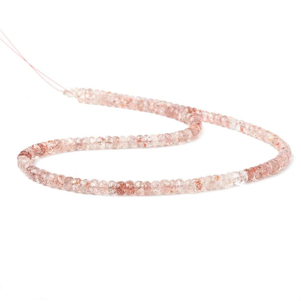4mm Strawberry Quartz Faceted Rondelle 16 inch 164 pieces AA