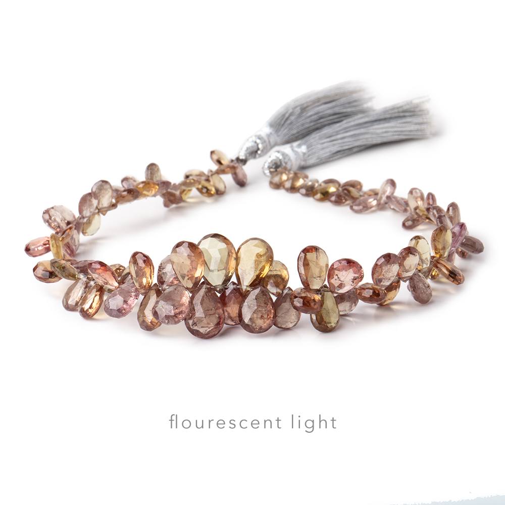 5-10mm Color Change Garnet Faceted Pear Beads 9 inch 97 pieces AAA Grade