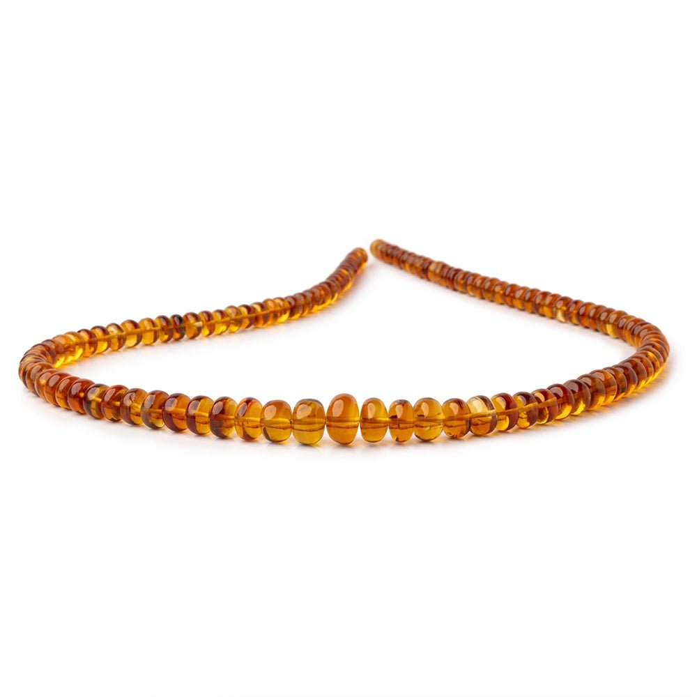 5-7mm Madeira Citrine Plain Rondelle Beads 18 inch 115 pieces AAA