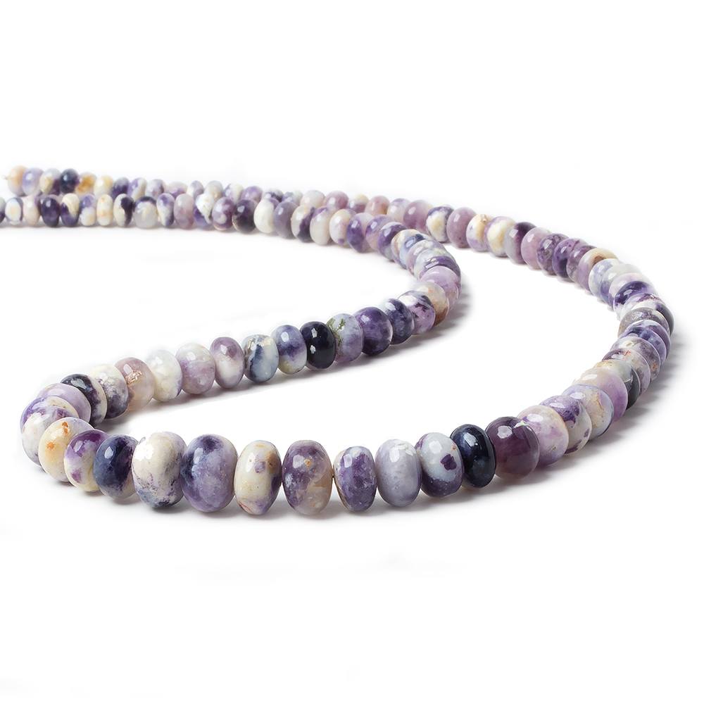 5 - 10mm Morado Purple Opal Plain Rondelle Beads 18 inch 115 pieces